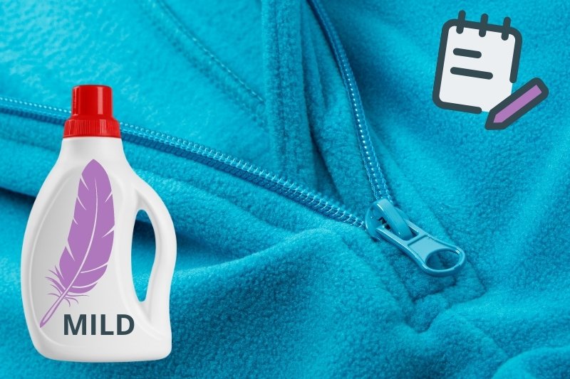 using mild detergent in washing fleece