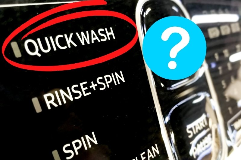 using quick wash setting
