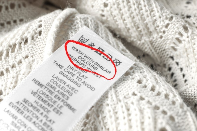 Separating laundry by checking clothing labels