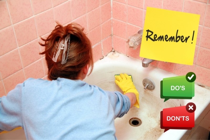 bathtub stain treatment dos and donts