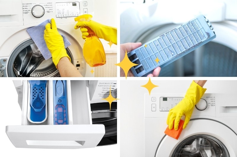 cleaning other parts of washing machine