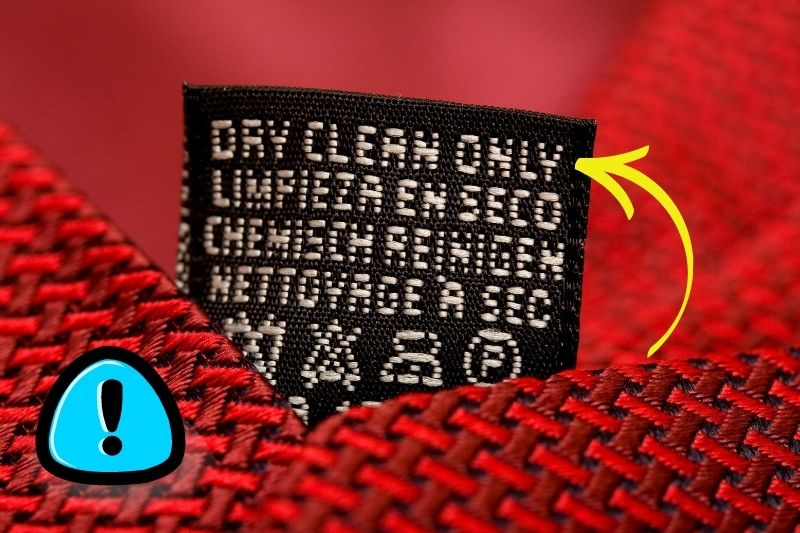 dry clean only clothes label