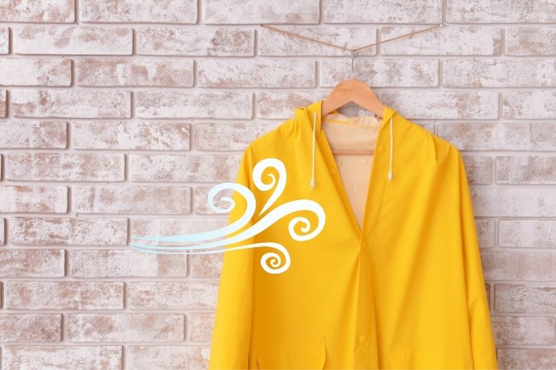 hang waterproof coat to dry