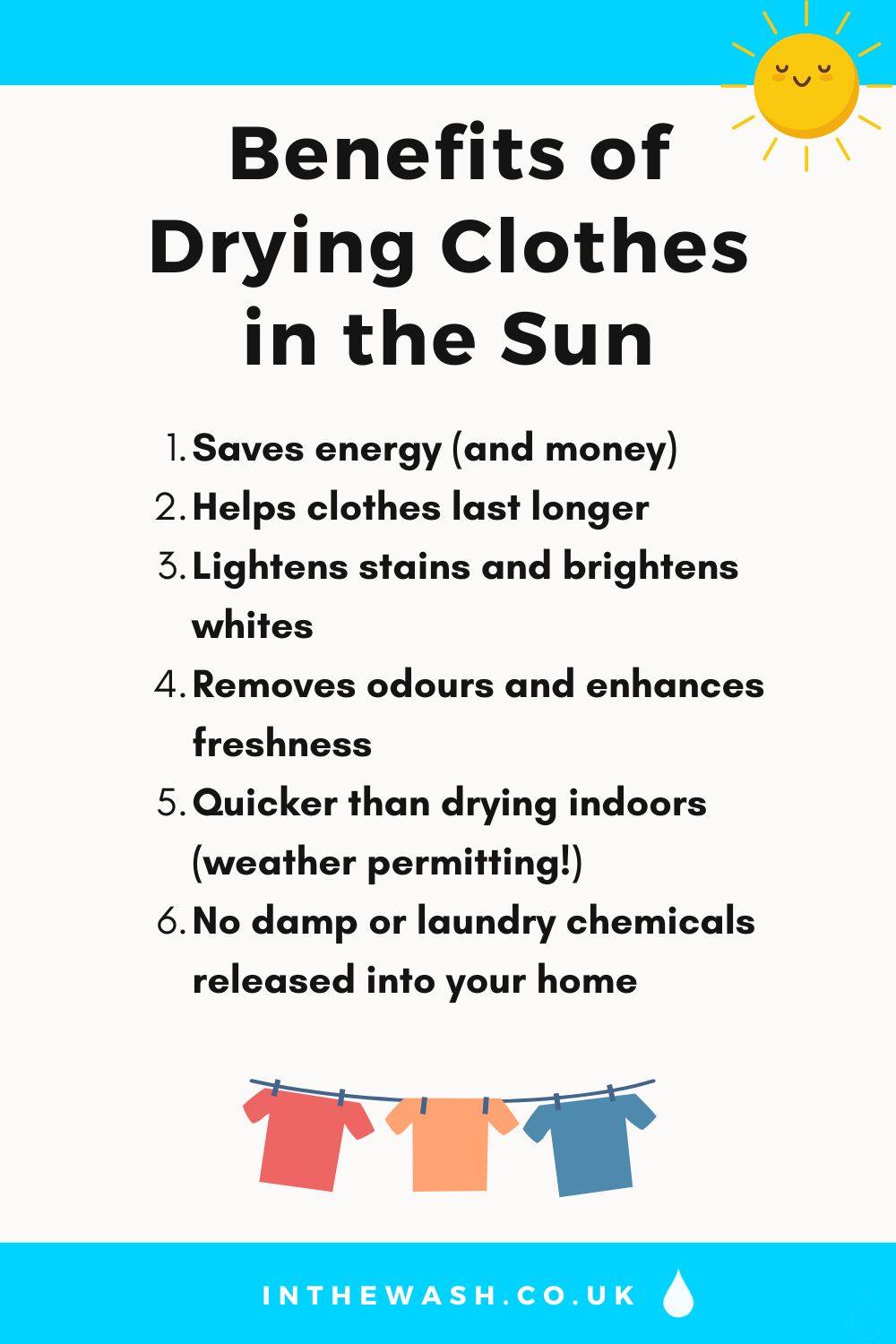 Benefits of drying clothes in the sun