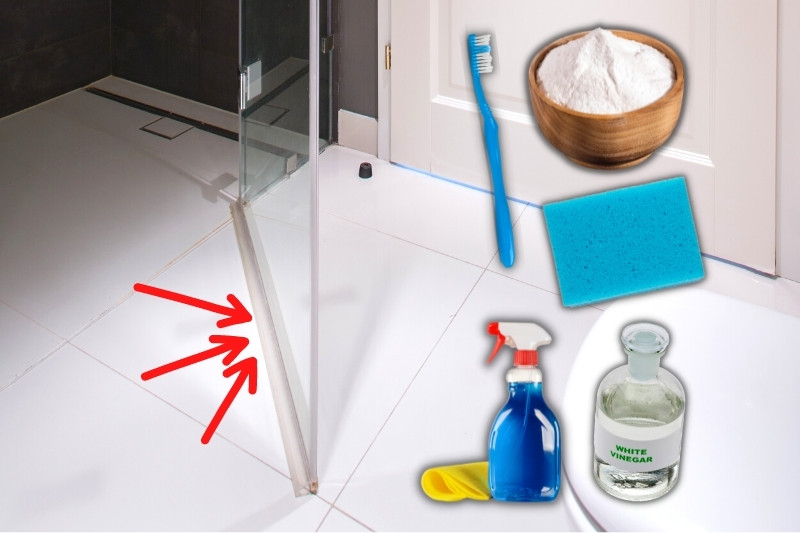 How to Clean the shower door Plastic Strip