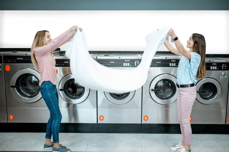 dry beddings in launderette