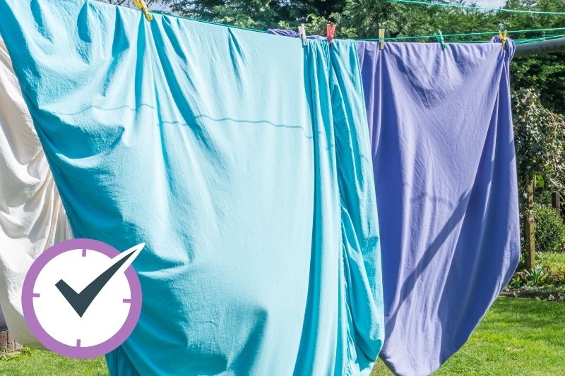 drying clothes in the sun is quicker and safer