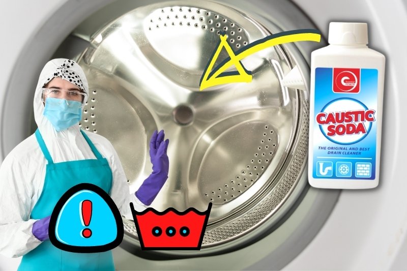 how to clean washing machine with caustic soda