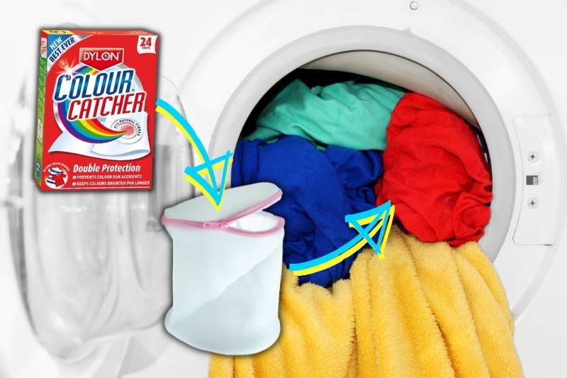 put colour catcher in mesh laundry bag