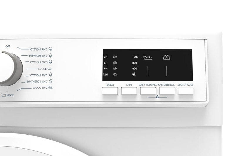 sharp washing machine dial and display