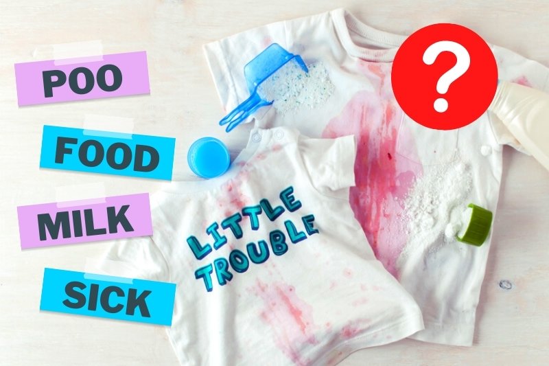 types of baby clothes stain