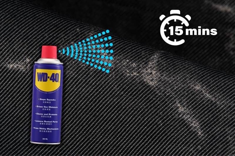use wd-40 on tipp-ex clothes stain