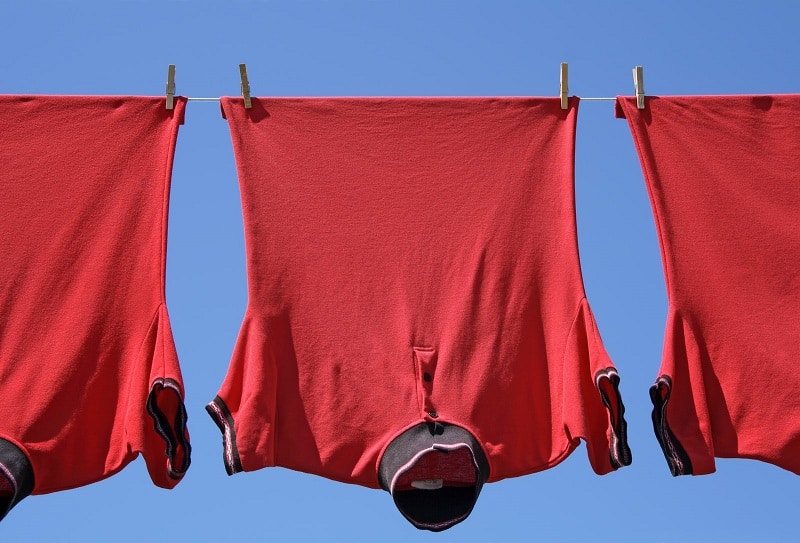 Shirts drying on line