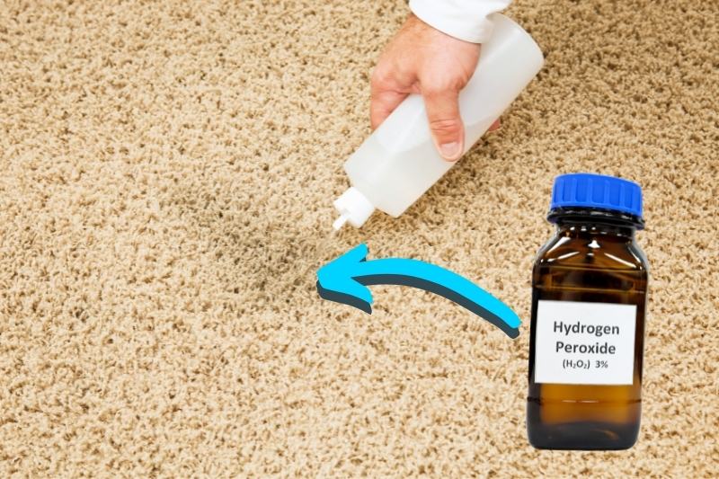 clean carpet stain with hydrogen peroxide