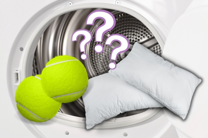 fluff pillows with tennis balls