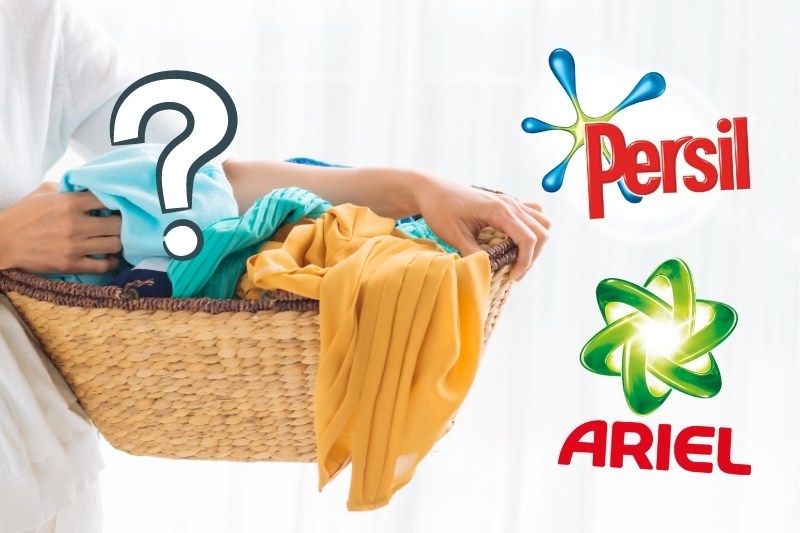 Persil, Aerial and Surf laundry detergents on sale on a