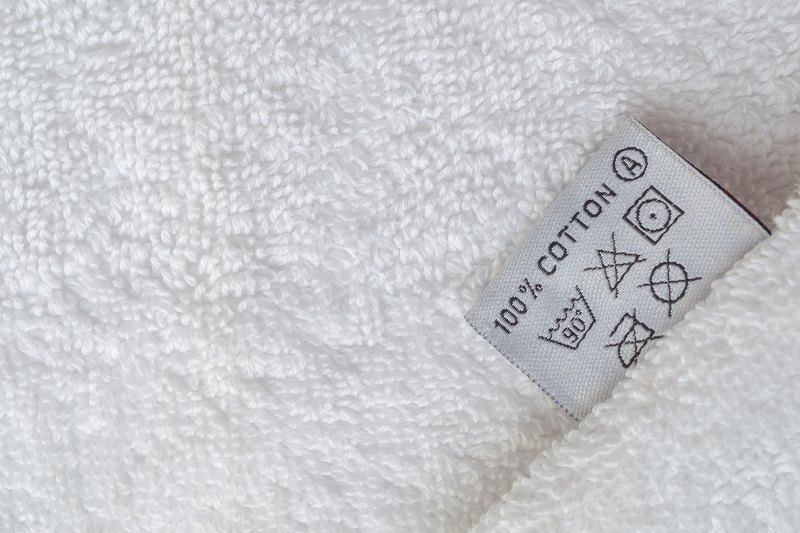 towel wash labels