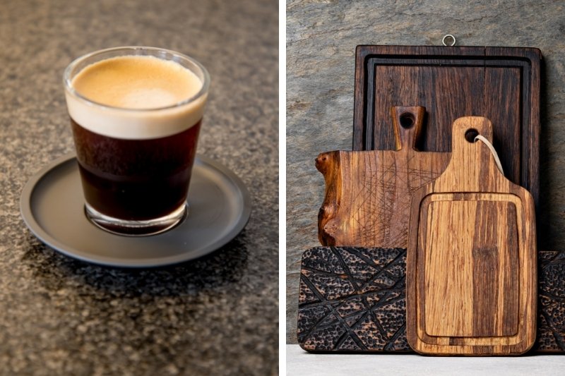 using coaster and chopping board to protect granite