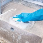 Cleaning granite sink
