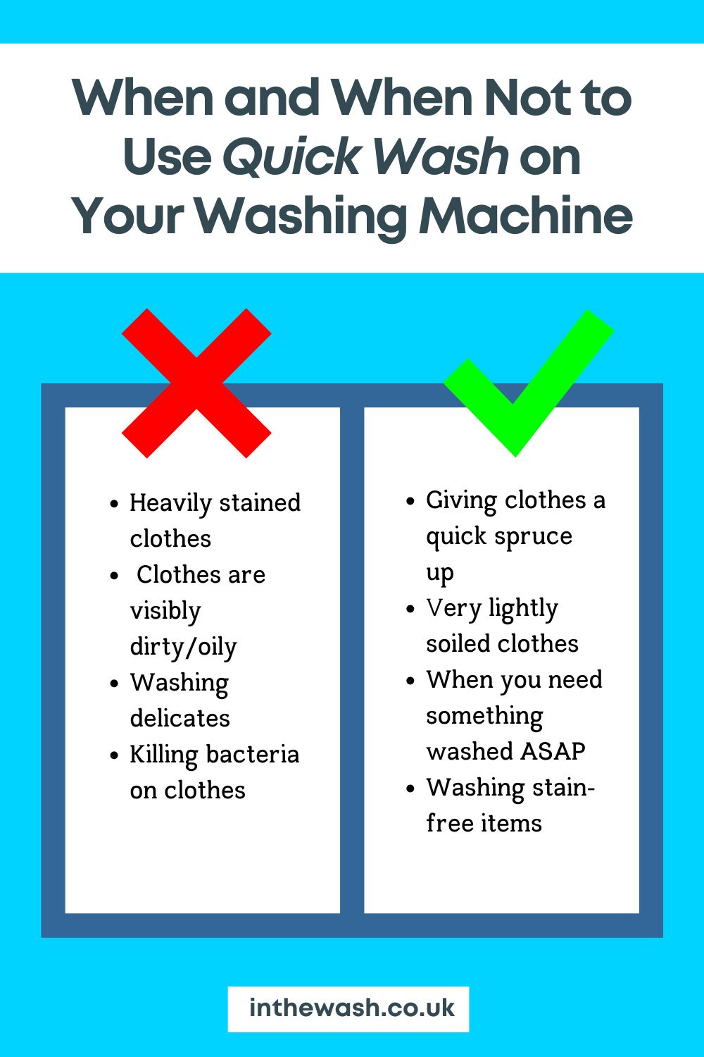 When and when not to use quick wash on your washing machine