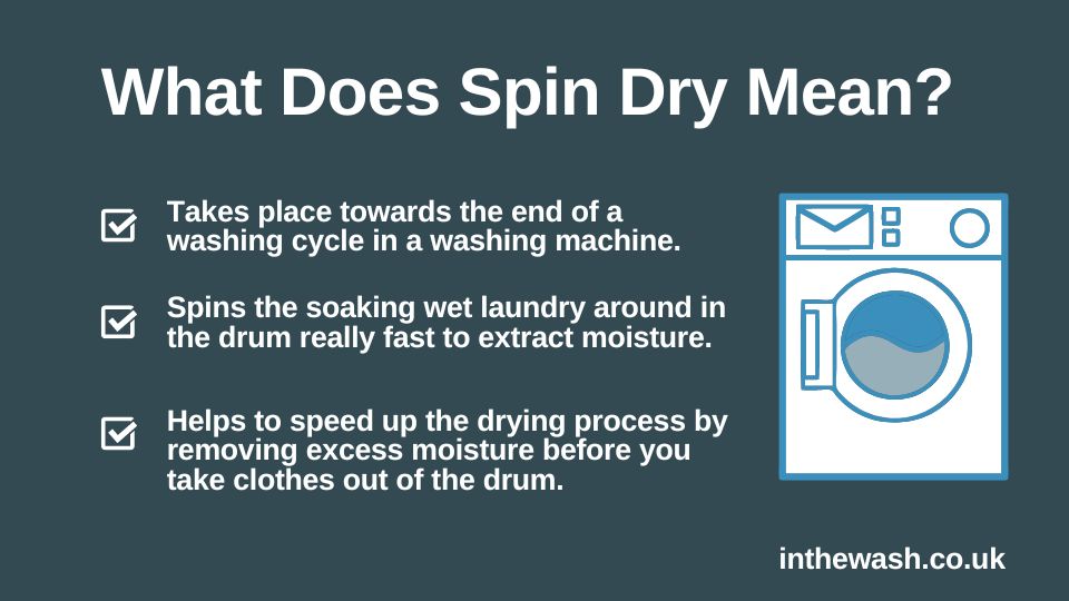 spin dry in washing machine