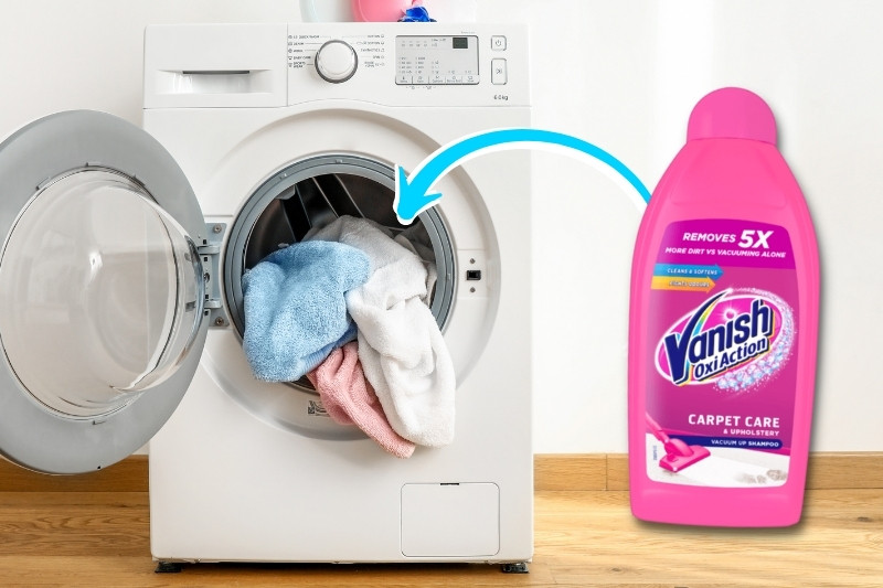 carpet cleaner in washing machine