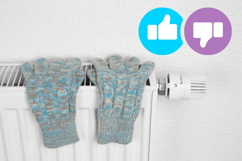 drying clothes in radiator