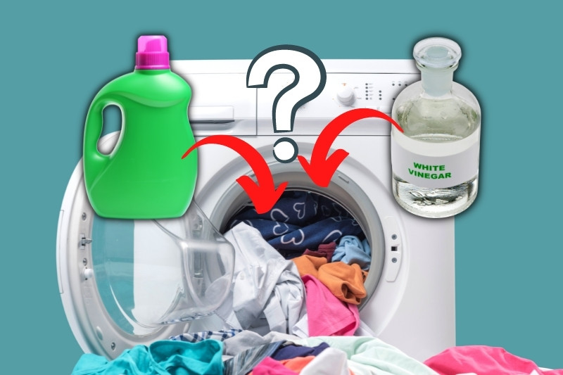 laundry detergent and white vinegar