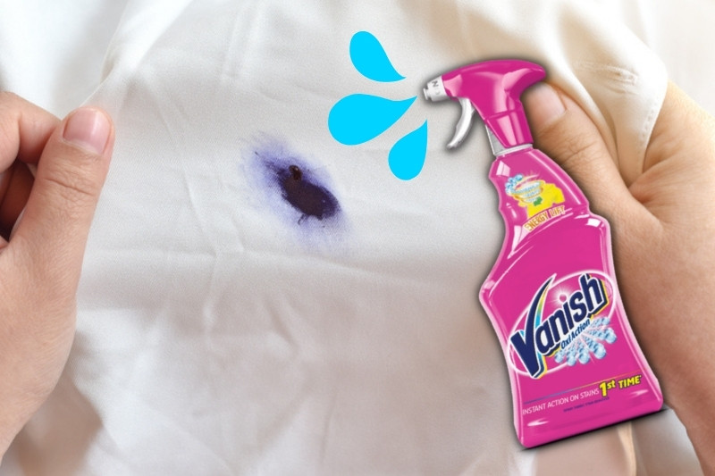 remove marker stain with stain remover spray