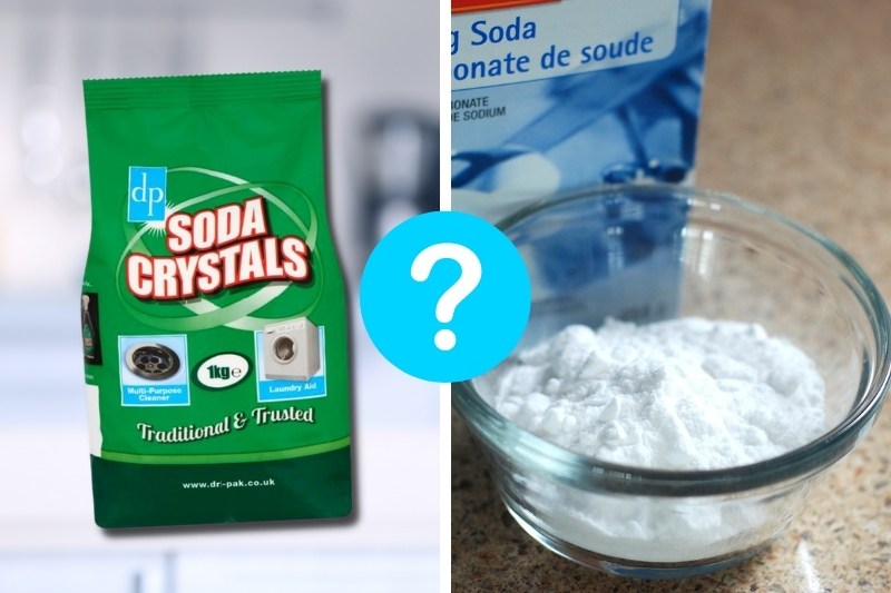 soda crystals and bicarbonate of soda