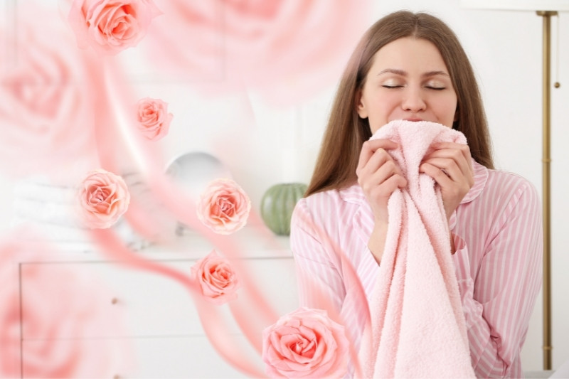 towel smelling fresh and fragrant