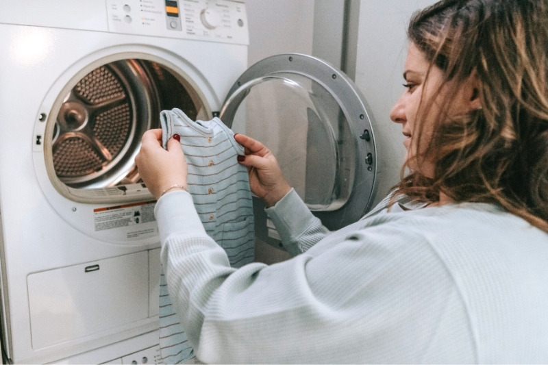 Washing baby clothes in a washing machine