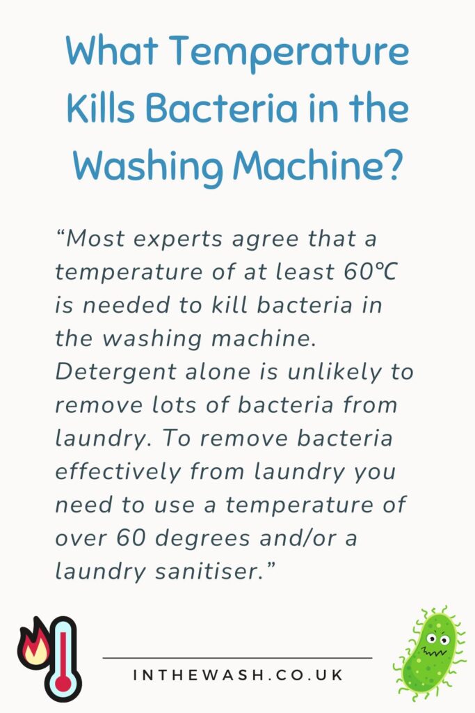 What Temperature Kills Bacteria in the Washing Machine?