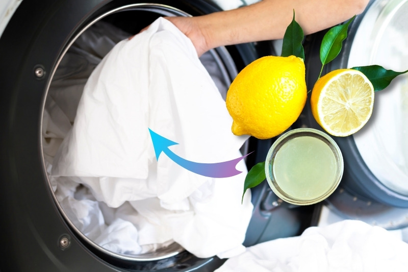 adding lemon juice in wash cycle