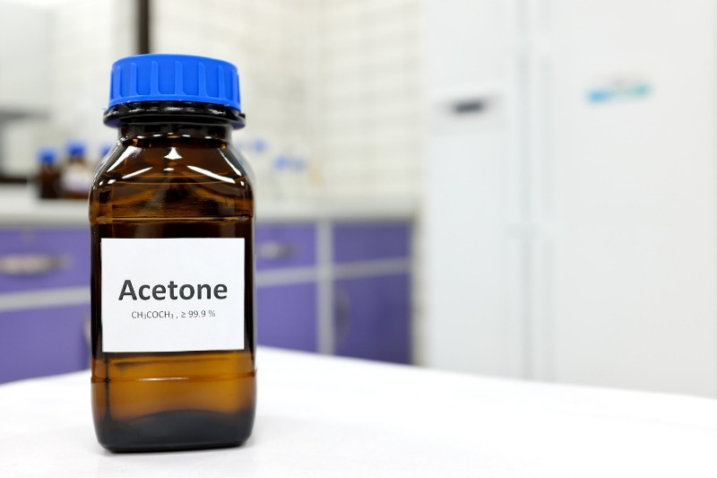 bottle of acetone