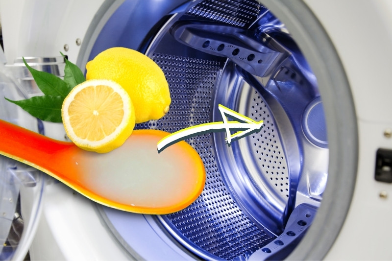 clean washing machine with lemon juice