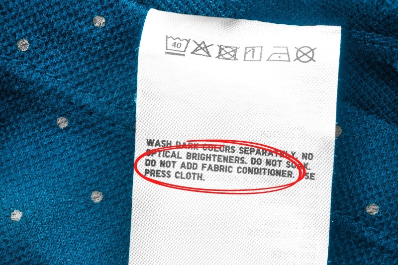 do not use fabric conditioner on clothes