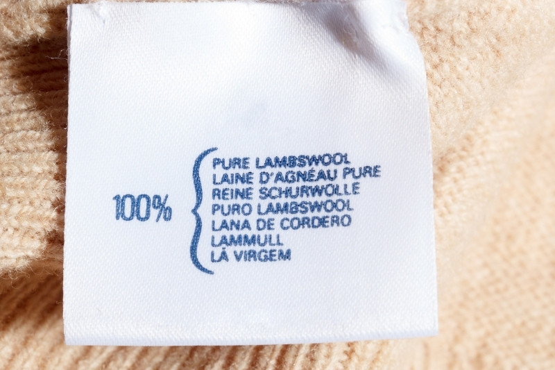 lambswool wash care label