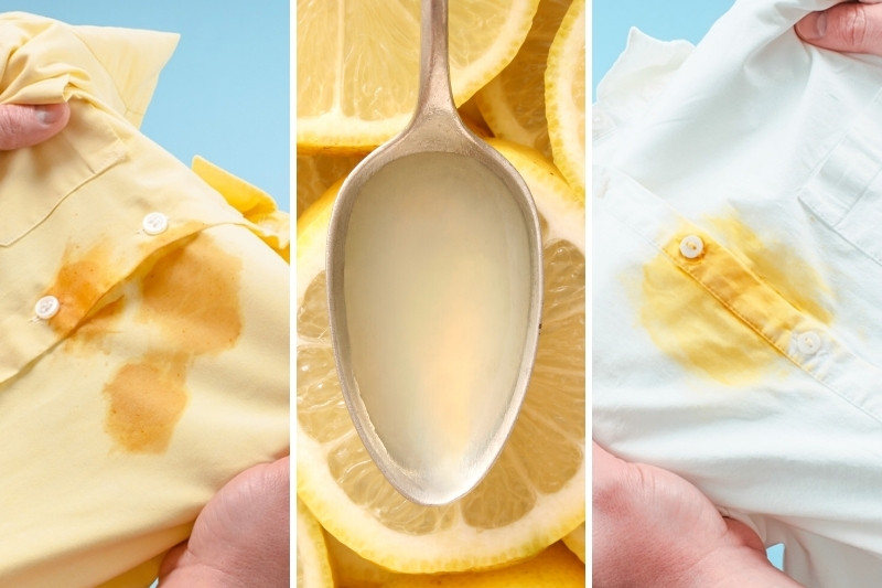 remove laundry stains with lemon juice