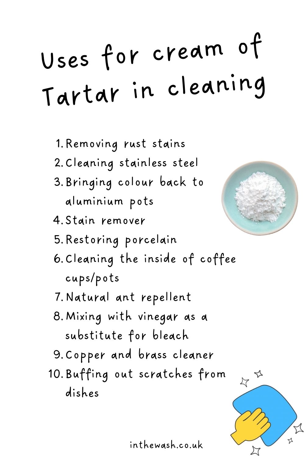 10 Uses for Cream of Tartar in Cleaning