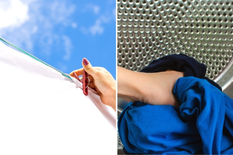 air drying vs tumble drying