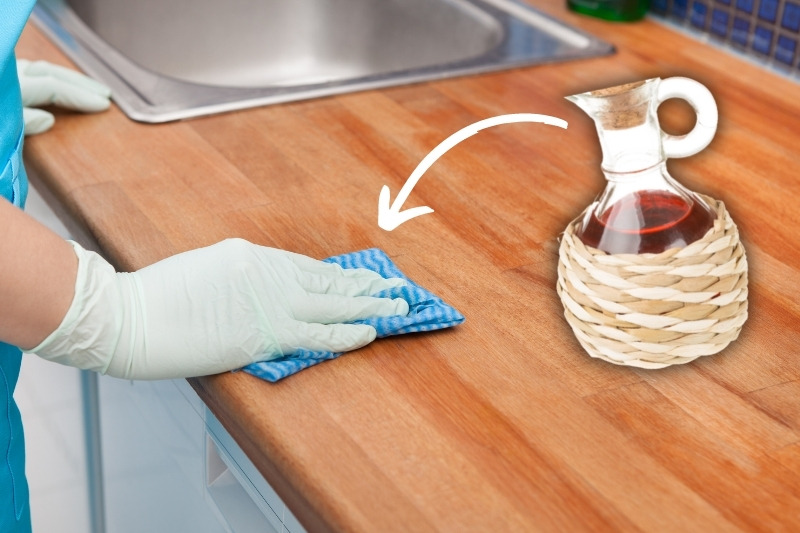 cleaning surfaces with red wine vinegar