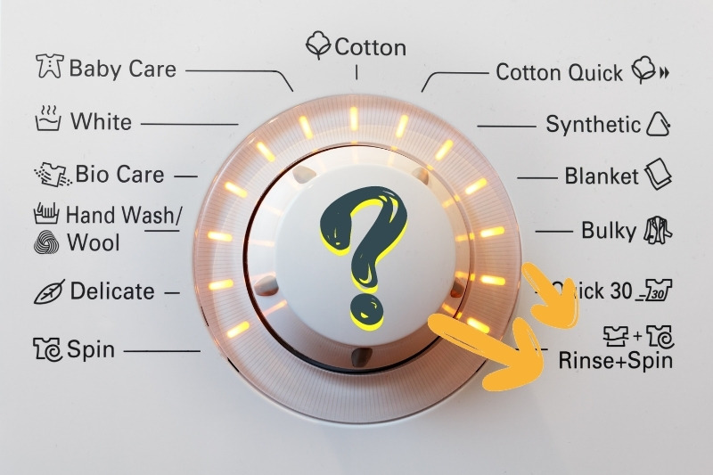 rinse and spin in washing machine