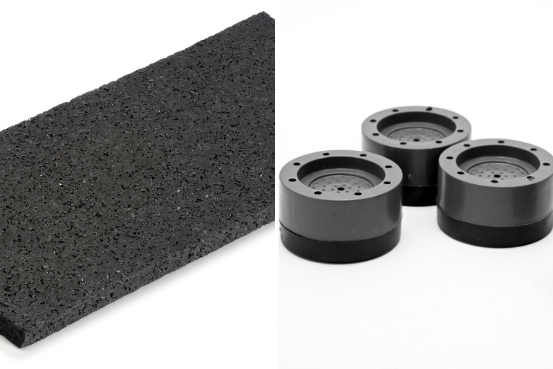 rubber mat and pads or feet