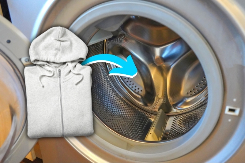 tumble drying hoodies zipped