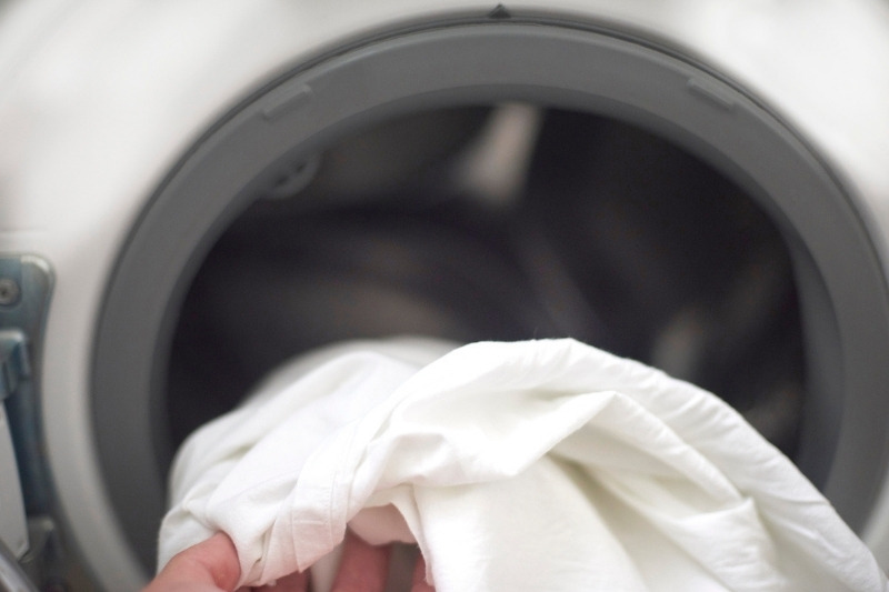 curtain in washing machine