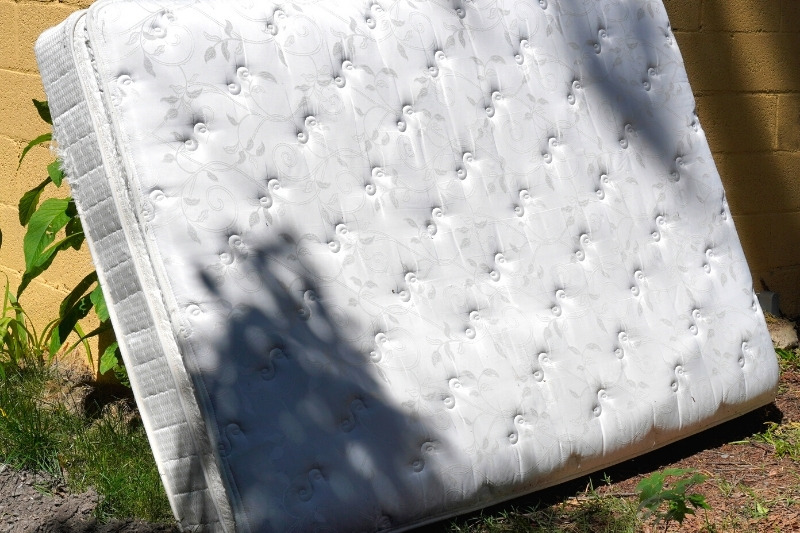 drying mattress in the sun