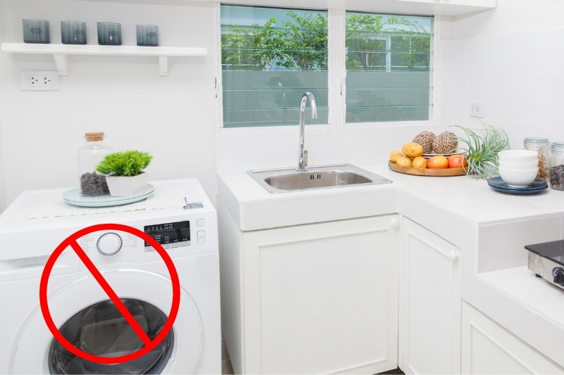 free up space in kitchen without washing machine