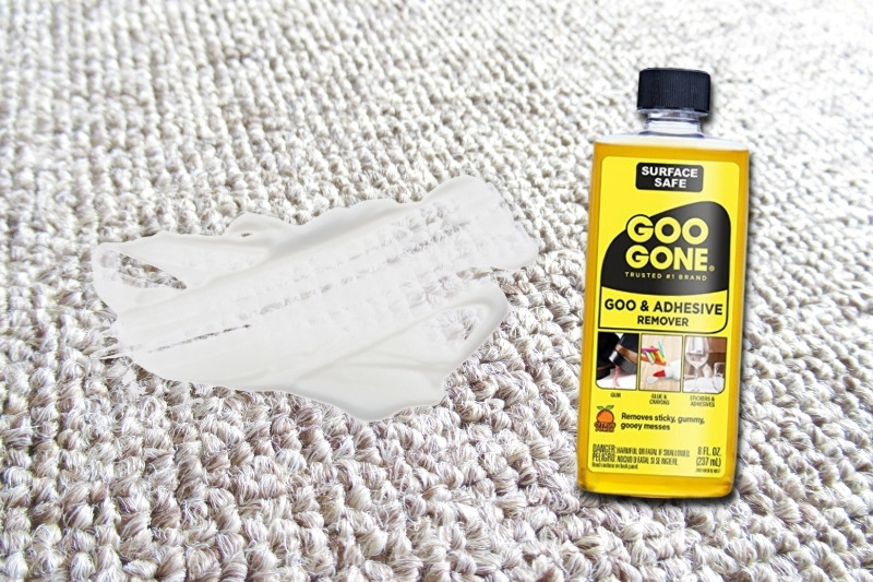 how to clean glue from carpet