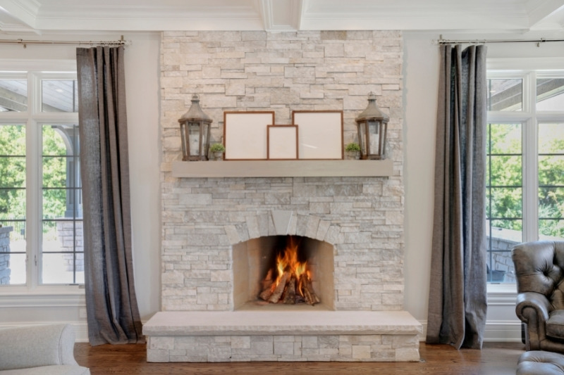 Stone Fireplace